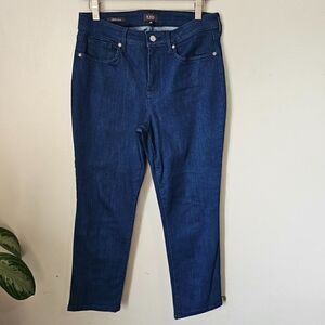 NYDJ NEVER WORN SHERI SLIM LIFT X TUCK TECHNOLOGY BLUE JEANS SIZE 10 PETITE